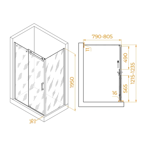 Душевой уголок RGW TO-44B (TO-14B + Z-050-2B) 1200x800 мм 02074428-14 черный Easy Clean Душевой уголок RGW TO-44B (TO-14B + Z-050-2B) 1200x800 мм 02074428-14 черный Easy Clean