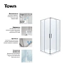 Душевой уголок Roca Town-N 2L2 900x900X1950 мм, прозрачное стекло, хром MP2609012M Душевой уголок Roca Town-N 2L2 900x900X1950 мм, прозрачное стекло, хром MP2609012M