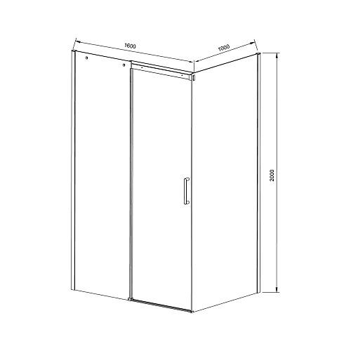 Душевой уголок Vincea Dice VSR-4D1016CLGM, 1600x1000, вороненая сталь, стекло прозрачное Душевой уголок Vincea Dice VSR-4D1016CLGM, 1600x1000, вороненая сталь, стекло прозрачное