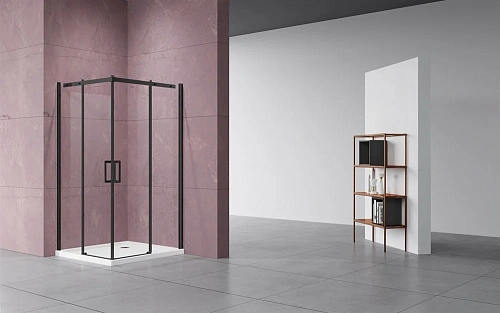 Душевой уголок Vincea Dice VSS-4D100CLB, 1000x1000, черный, стекло прозрачное Душевой уголок Vincea Dice VSS-4D100CLB, 1000x1000, черный, стекло прозрачное