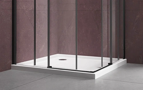 Душевой уголок Vincea Dice VSS-4D100CLB, 1000x1000, черный, стекло прозрачное Душевой уголок Vincea Dice VSS-4D100CLB, 1000x1000, черный, стекло прозрачное