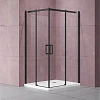 Душевой уголок Vincea Dice VSS-4D100CLB, 1000x1000, черный, стекло прозрачное