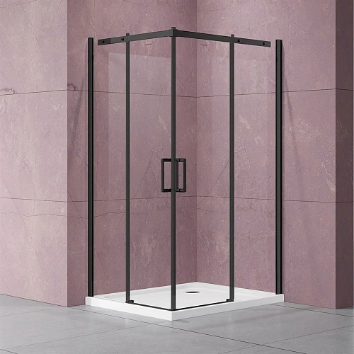 Душевой уголок Vincea Dice VSS-4D100CLB, 1000x1000, черный, стекло прозрачное Душевой уголок Vincea Dice VSS-4D100CLB, 1000x1000, черный, стекло прозрачное