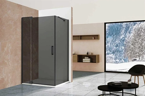 Душевой уголок Vincea Extra VSR-1E901090CGB, 900/1000x900, черный, стекло тонированное Душевой уголок Vincea Extra VSR-1E901090CGB, 900/1000x900, черный, стекло тонированное