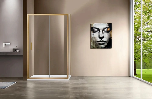 Душевой уголок Vincea Garda VSR-1G1015CLG, 1500x1000, брашированное золото, стекло прозрачное Душевой уголок Vincea Garda VSR-1G1015CLG, 1500x1000, брашированное золото, стекло прозрачное