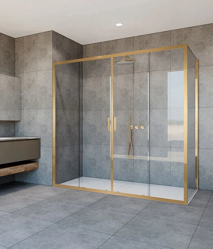 Душевой уголок Vincea Garda VSR-1G29017CLG 1700x900мм, брашированное золото, стекло прозрачное Душевой уголок Vincea Garda VSR-1G29017CLG 1700x900мм, брашированное золото, стекло прозрачное