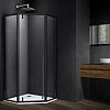 Душевой уголок Vincea Penta VSP-3P100CLB, 1000x1000, черный, стекло прозрачное