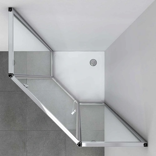 Душевой уголок Vincea Penta VSP-3P900CLGM, 900x900, вороненая сталь, стекло прозрачное Душевой уголок Vincea Penta VSP-3P900CLGM, 900x900, вороненая сталь, стекло прозрачное