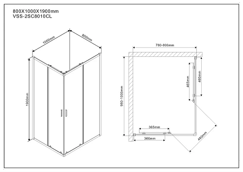 Душевой уголок Vincea Scala VSS-2SC8010CL, 1000x800, хром, стекло прозрачное Душевой уголок Vincea Scala VSS-2SC8010CL, 1000x800, хром, стекло прозрачное