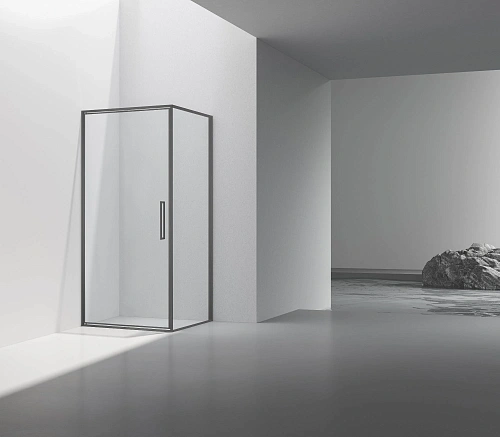 Душевой уголок Vincea Slim 8mm VSR-4SLP9010CLGM, 1000x900, вороненая сталь, стекло прозрачное Душевой уголок Vincea Slim 8mm VSR-4SLP9010CLGM, 1000x900, вороненая сталь, стекло прозрачное