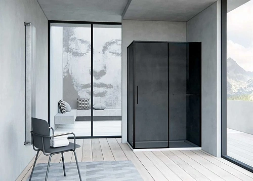 Душевой уголок Vincea Slim Soft VSR-1SS9012CGB, 1200x900, черный, стекло тонированное Душевой уголок Vincea Slim Soft VSR-1SS9012CGB, 1200x900, черный, стекло тонированное