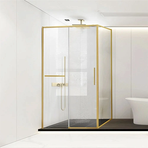 Душевой уголок Vincea Slim Soft VSR-1SS9012CLG, 1200x900, брашированное золото, стекло прозрачное Душевой уголок Vincea Slim Soft VSR-1SS9012CLG, 1200x900, брашированное золото, стекло прозрачное