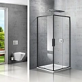 Душевой уголок Vincea Slim VSS-2SL900CLB, 900x900, матовый черный, стекло прозрачное Душевой уголок Vincea Slim VSS-2SL900CLB, 900x900, матовый черный, стекло прозрачное