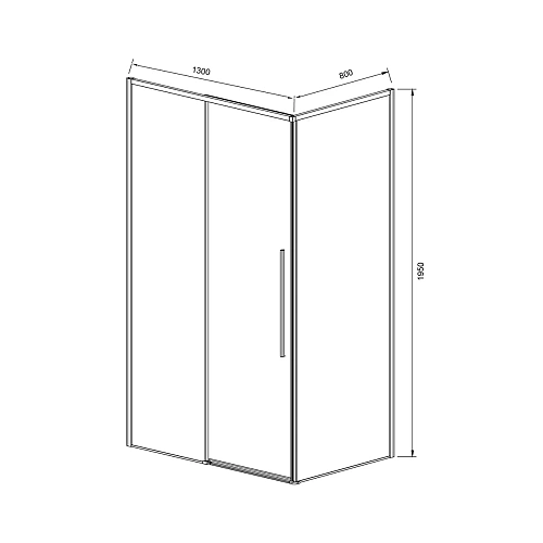 Душевой уголок Vincea Slim-N VSR-4SN8013CGB, 1300x800, черный, стекло тонированное Душевой уголок Vincea Slim-N VSR-4SN8013CGB, 1300x800, черный, стекло тонированное