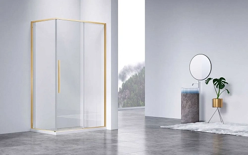 Душевой уголок Vincea Slim-N VSR-4SN9012CLG, 1200x900, брашированное золото, стекло прозрачное Душевой уголок Vincea Slim-N VSR-4SN9012CLG, 1200x900, брашированное золото, стекло прозрачное