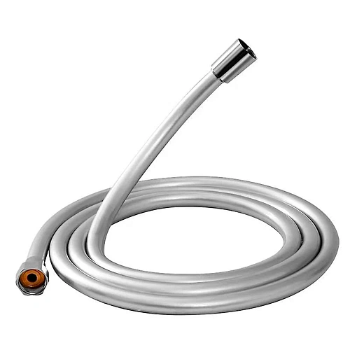 Душевой шланг AQUAme AQM1500CR ПВХ 1500мм с латунной гайкой и защитой от скручивания, Хром Душевой шланг AQUAme AQM1500CR ПВХ 1500мм с латунной гайкой и защитой от скручивания, Хром