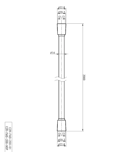 Душевой шланг CEZARES CZR-FMD-200-01 PVC, длина 2,0 м, хром Душевой шланг CEZARES CZR-FMD-200-01 PVC, длина 2,0 м, хром