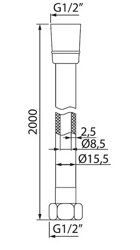 Душевой шланг IDDIS PVC армированный 2,0 м (A50611 2.0) Душевой шланг IDDIS PVC армированный 2,0 м (A50611 2.0)