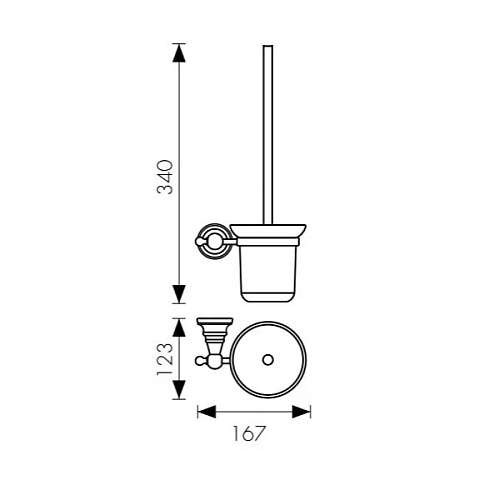 Ершик для унитаза Kaiser KH-4206 бронза латунь Ершик для унитаза Kaiser KH-4206 бронза латунь
