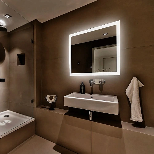 Зеркало ABBER See AG6107SL-1.0 с подсветкой, сенсор, диммер Зеркало ABBER See AG6107SL-1.0 с подсветкой, сенсор, диммер