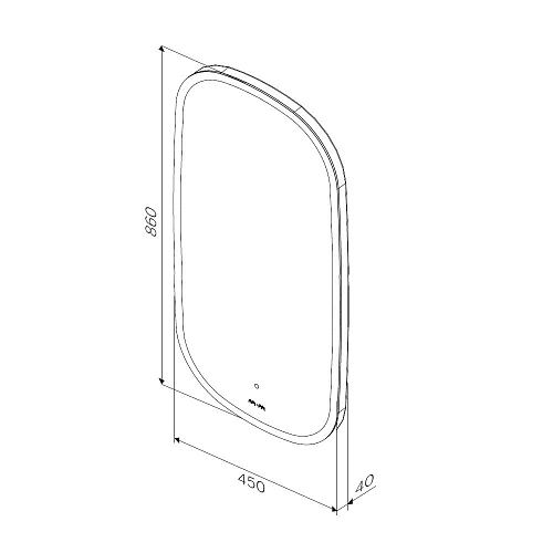 Зеркало AM.PM Func M8FMOX0451WGH с LED-подсветкой, сенсором, 45x86 см Зеркало AM.PM Func M8FMOX0451WGH с LED-подсветкой, сенсором, 45x86 см