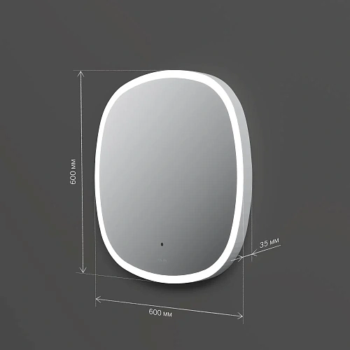 Зеркало AM.PM Func M8FMOX0601WGS с LED-подсветкой, сенсором, 60 см Зеркало AM.PM Func M8FMOX0601WGS с LED-подсветкой, сенсором, 60 см