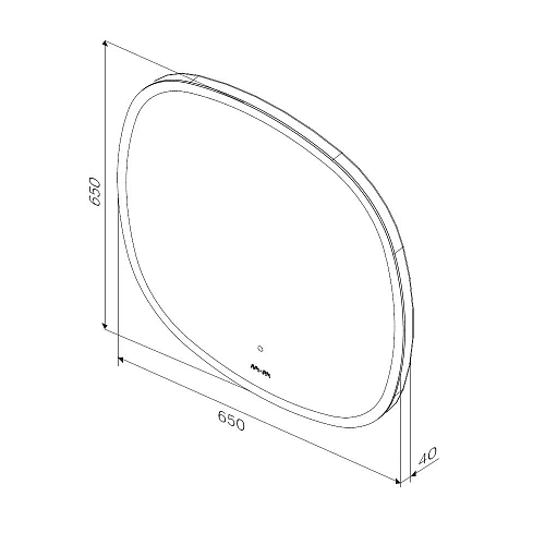 Зеркало AM.PM Func M8FMOX0651WGS с LED-подсветкой, сенсором, 65 см Зеркало AM.PM Func M8FMOX0651WGS с LED-подсветкой, сенсором, 65 см