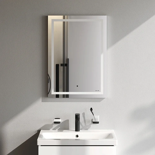 Зеркало AM.PM Gem M91AMOX0501WG с контурной LED-подсветкой, 50 см Зеркало AM.PM Gem M91AMOX0501WG с контурной LED-подсветкой, 50 см