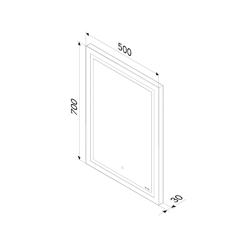 Зеркало AM.PM Gem M91AMOX0501WG с контурной LED-подсветкой, 50 см Зеркало AM.PM Gem M91AMOX0501WG с контурной LED-подсветкой, 50 см