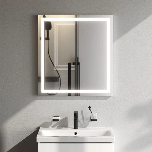 Зеркало AM.PM Gem M91AMOX0651WG с LED-подсветкой, 65 см Зеркало AM.PM Gem M91AMOX0651WG с LED-подсветкой, 65 см