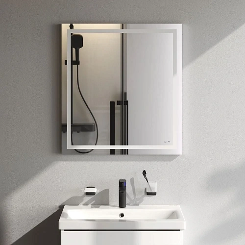 Зеркало AM.PM Gem M91AMOX0651WG с LED-подсветкой, 65 см Зеркало AM.PM Gem M91AMOX0651WG с LED-подсветкой, 65 см