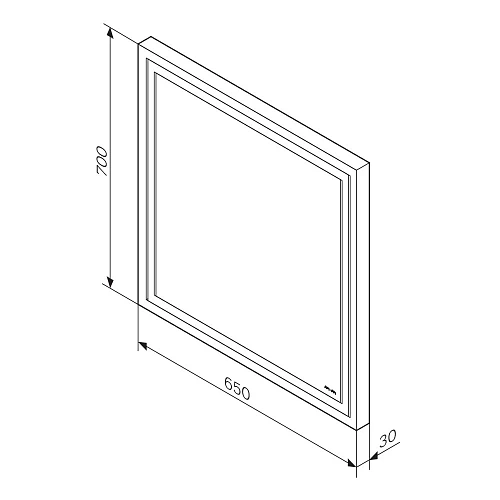 Зеркало AM.PM Gem M91AMOX0651WG с LED-подсветкой, 65 см Зеркало AM.PM Gem M91AMOX0651WG с LED-подсветкой, 65 см
