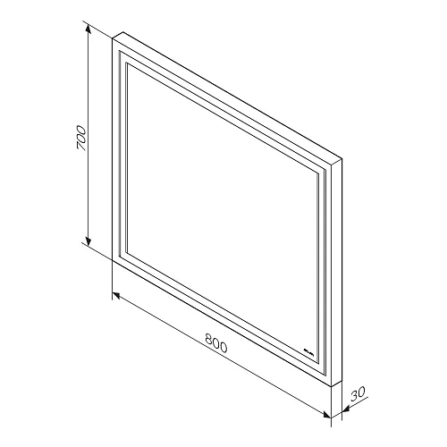 Зеркало AM.PM Gem M91AMOX0801WG с LED-подсветкой, 80 см Зеркало AM.PM Gem M91AMOX0801WG с LED-подсветкой, 80 см