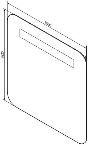 Зеркало AM.PM Like M80MOX0801WG 80 см с подсветкой, универсальное Зеркало AM.PM Like M80MOX0801WG 80 см с подсветкой, универсальное
