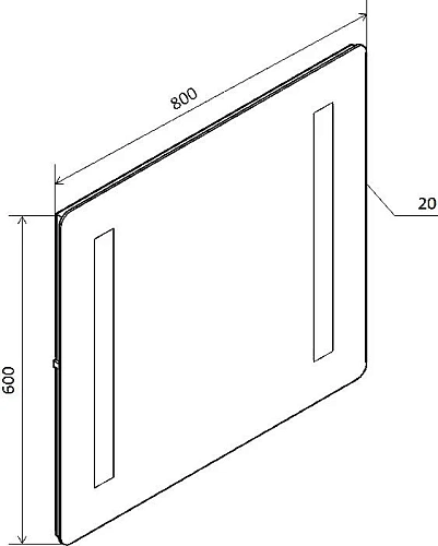 Зеркало AM.PM Tender 80 M45AMOX0801WG Зеркало AM.PM Tender 80 M45AMOX0801WG