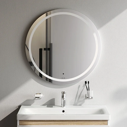 Зеркало AM.PM X-Joy M85AMOX0701WG с контурной LED-подсветкой, ИК- сенсором, круглое, 70 см Зеркало AM.PM X-Joy M85AMOX0701WG с контурной LED-подсветкой, ИК- сенсором, круглое, 70 см