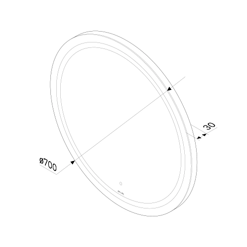 Зеркало AM.PM X-Joy M85AMOX0701WG с контурной LED-подсветкой, ИК- сенсором, круглое, 70 см Зеркало AM.PM X-Joy M85AMOX0701WG с контурной LED-подсветкой, ИК- сенсором, круглое, 70 см