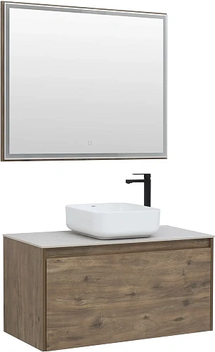 Зеркало Aquanet Nova Lite 100 дуб рустикальный LED 00249519 Зеркало Aquanet Nova Lite 100 дуб рустикальный LED 00249519