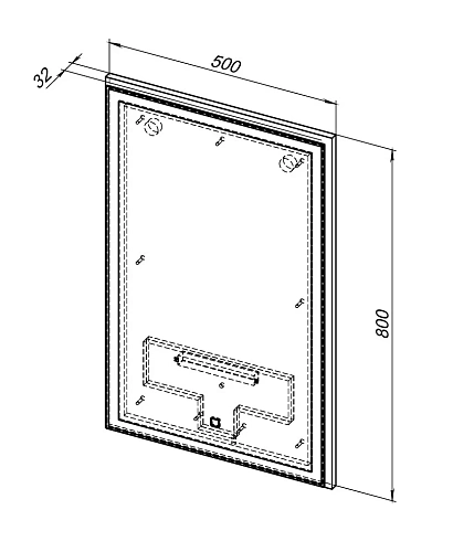 Зеркало Aquanet Nova Lite 50 белый LED NEW 00274679 Зеркало Aquanet Nova Lite 50 белый LED NEW 00274679