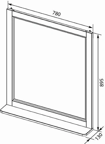 Зеркало Aquanet Бостон 80 ясень 00206546 Зеркало Aquanet Бостон 80 ясень 00206546