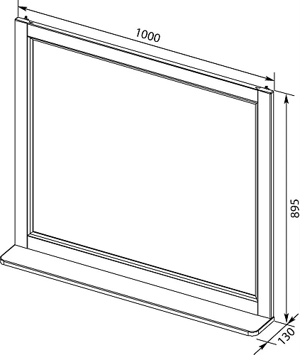 Зеркало Aquanet Бостон М 100 белый 00209674 Зеркало Aquanet Бостон М 100 белый 00209674