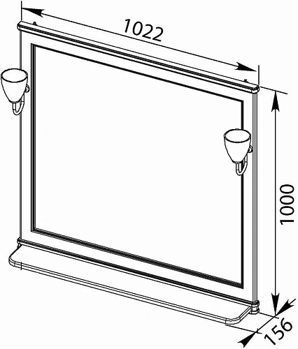Зеркало Aquanet Валенса 100 белый 00180290 Зеркало Aquanet Валенса 100 белый 00180290