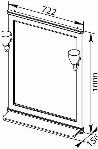 Зеркало Aquanet Валенса 70 белый 00180150 Зеркало Aquanet Валенса 70 белый 00180150