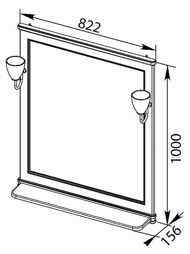 Зеркало Aquanet Валенса 80 белый 00180151 Зеркало Aquanet Валенса 80 белый 00180151
