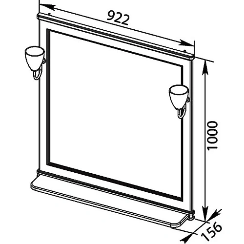 Зеркало Aquanet Валенса 90 белый 00180046 Зеркало Aquanet Валенса 90 белый 00180046