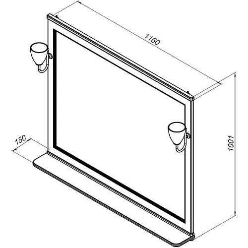 Зеркало Aquanet Валенса NEW 120 белый 00238831 Зеркало Aquanet Валенса NEW 120 белый 00238831