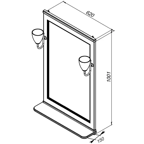 Зеркало Aquanet Валенса NEW 65 белый 00238828 Зеркало Aquanet Валенса NEW 65 белый 00238828