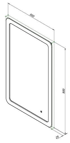 Зеркало Aquanet Ирис 50 с подсветкой LED 00326446 Зеркало Aquanet Ирис 50 с подсветкой LED 00326446