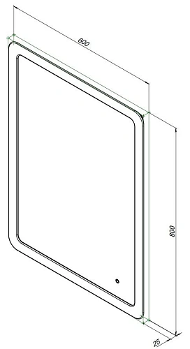 Зеркало Aquanet Ирис 60 с подсветкой LED 00316650 Зеркало Aquanet Ирис 60 с подсветкой LED 00316650