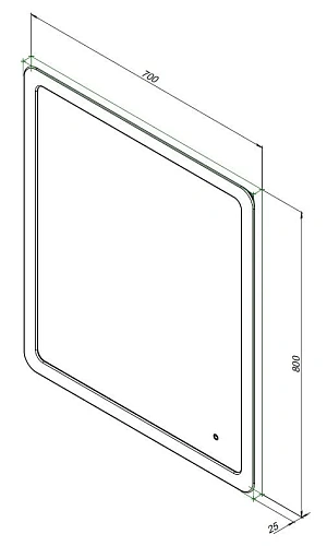 Зеркало Aquanet Ирис 70 с подсветкой LED 00326444 Зеркало Aquanet Ирис 70 с подсветкой LED 00326444